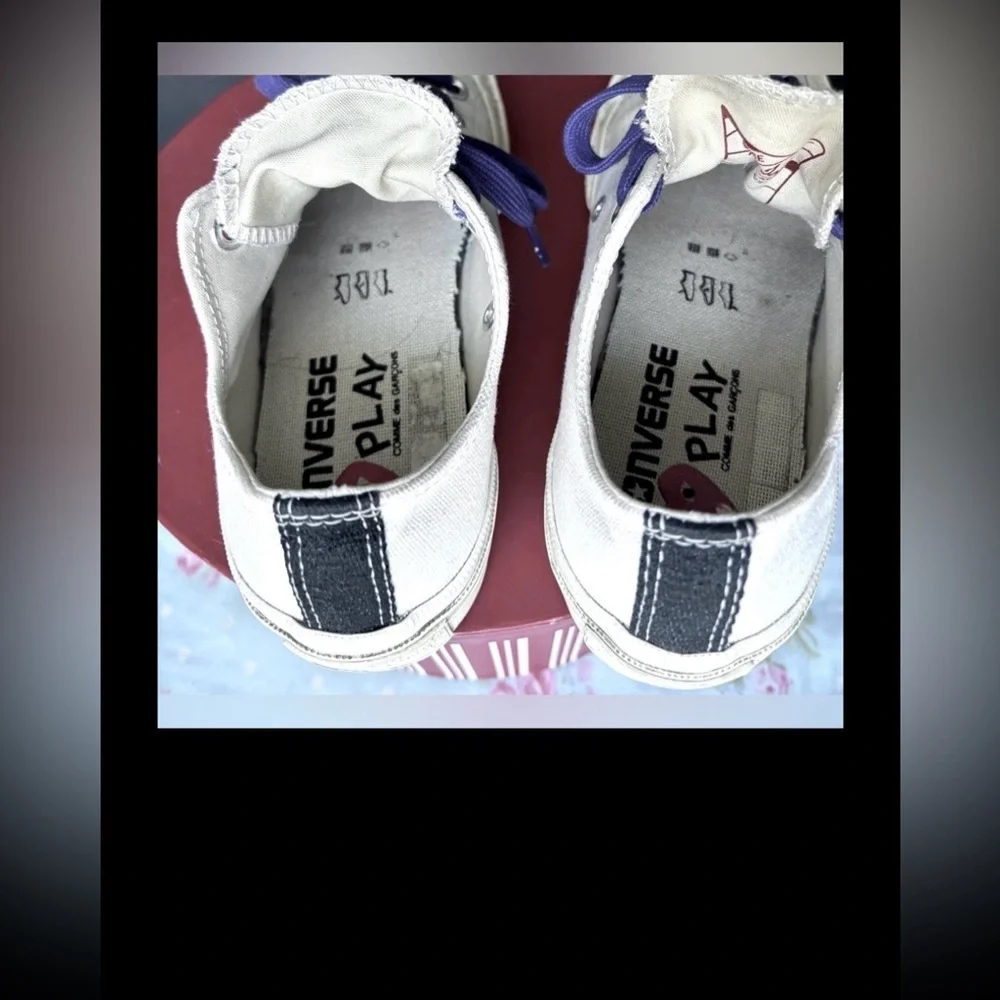 Converse x Comme Des Garçons Sneakers Low Top Style 150207C Milky White Size 5